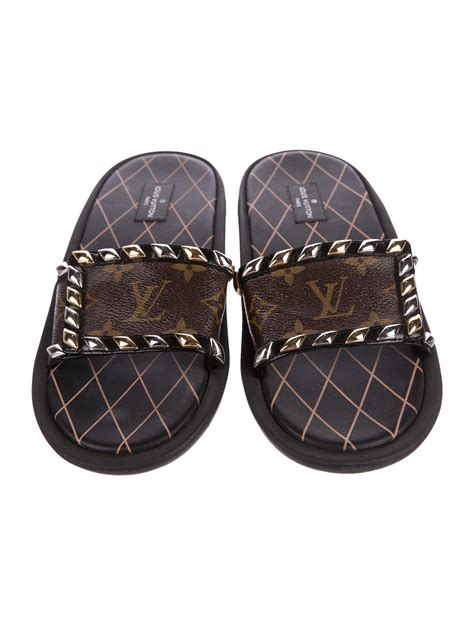 louis vuitton women slides|Louis Vuitton slides with buckle.